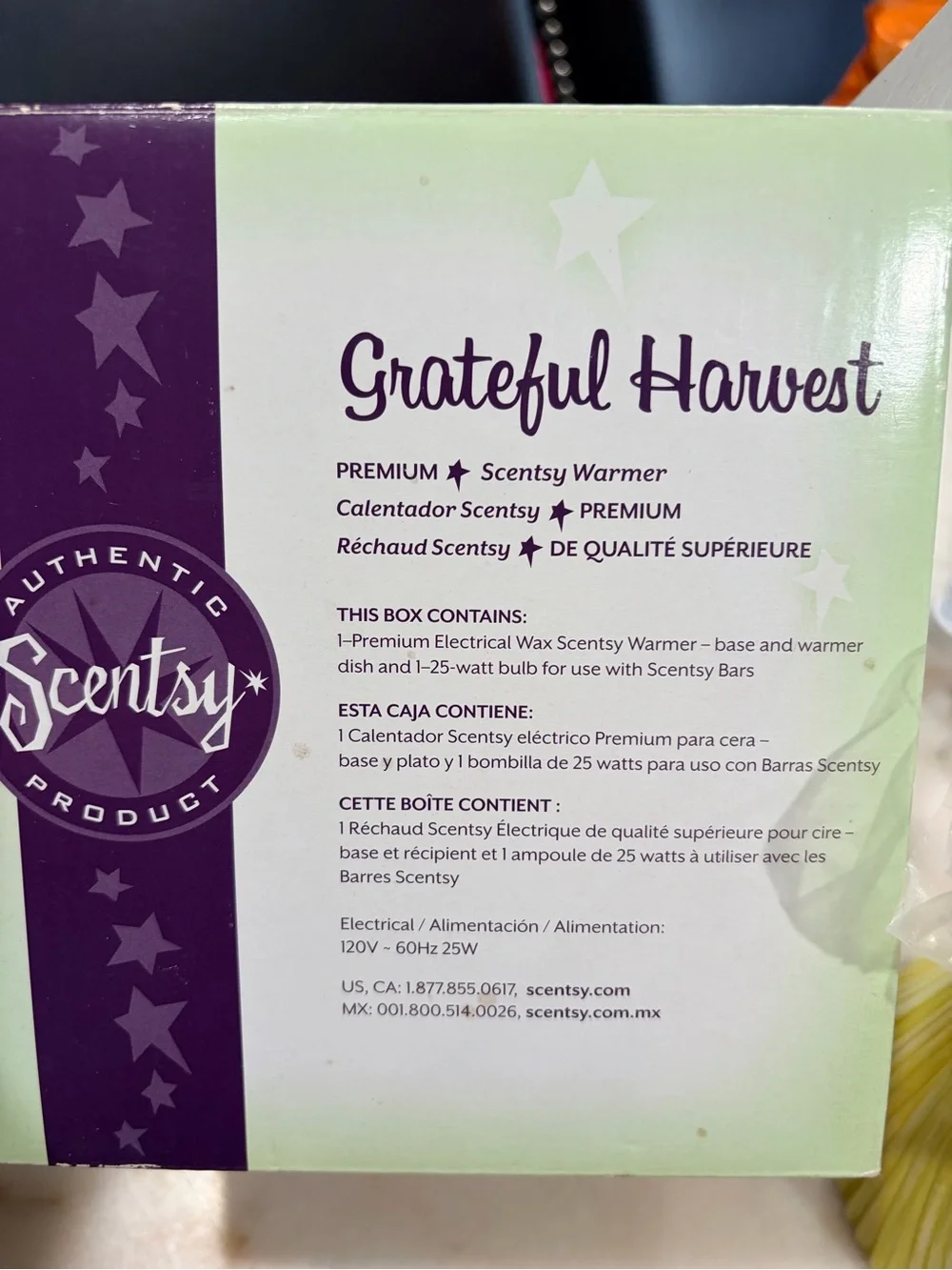 Scentsy Grateful Harvest Yellow Ceramic Warmer NEW